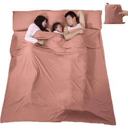 V VILISUN Sleeping Bag Liner, lightweight, portable, soft travel and camping blanket, with compact and carry bag, for travel, hotel