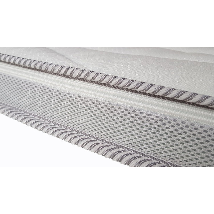 GELAX® | Gel Foam Topper Mattress Pad | 7cm Total Height | Washable Cover with 3D Mesh Climate Band and Border Channels | Density RG 50 | 90 x 200 cm