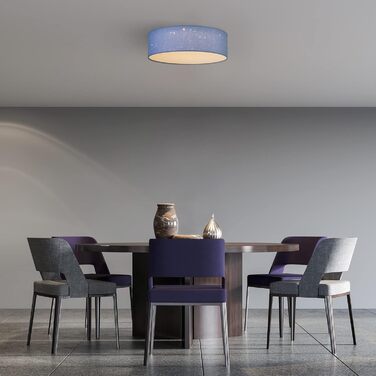 Navaris LED Ceiling Light - Dimmable Color Temperature Change Remote Control - 22W Starry Sky - Living Room Lamp Bedroom Ceiling Lamp Children's Room Lamp Ceiling (40cm, Light Blue)