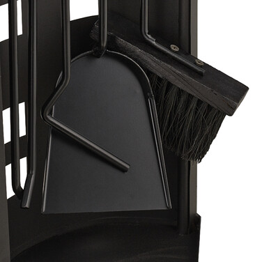 Relaxdays 5-Piece Fireplace Tool Set in Black
