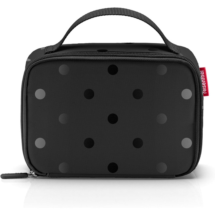 Термосумка Reisenthel Thermocase – компактна сумка-холодильник для косметики, ліків, перекусів та іншого – з водонепроникного матеріалу (Glossy Dots Black)