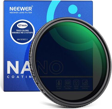 NEEWER Фільтр ND Variabler 67mm (ND2-ND400) з HD склом та алюмінієвим каркасом