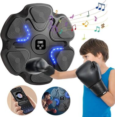 YeahBoom Музична Bluetooth Боксерська Машина, Електронна Боксерська Машина, Розумна Боксерська Машина, Обладнання для Боксерських Тренувань, Настінна Боксерська Машина (M)