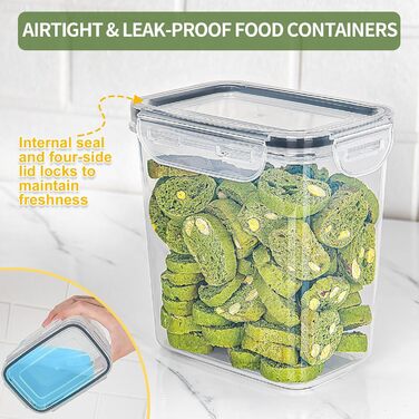 Набір контейнерів для продуктів з кришкою, 16 шт. BPA free, герметичні, для зберігання круп, борошна, мюслі. Органайзери для кухні з етикетками