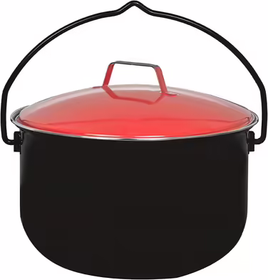 ACTIVA Hungarian Goulash Pot with Lid I 14L Goulash Pot for Fire Pit including Ladle I Fire Pot for sociable outdoor evenings