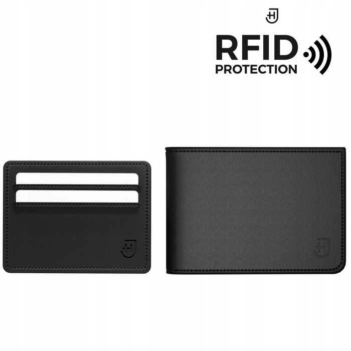 Чоловічий шкіряний тонкий гаманець James Hawk з RFID-захистом та магнітним картхолдером