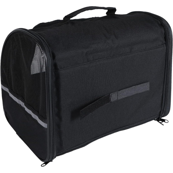 Чорна переносна сумка для собак H4L 38x28x30 см - переноска, транспортна коробка, сумка для собак