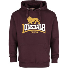 Світшот Lonsdale London Thurning для чоловіків Бордовий, Базовий, Casual, Streetwear