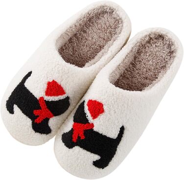 Тапочки домішки Bolukets для жінок та чоловіків, зимові, теплі, плюшеві, у вигляді тварин, з помпоном-шапочкою (39/40 EU)