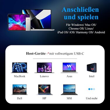 Док-станція Minthouz USB-C для HP, Lenovo, Dell: 12 в 1, 8K@30Hz/4K@144Hz, 4xUSB, 100W PD, 2.5G LAN, SD/TF, 3.5mm, Thunderbolt 3/4