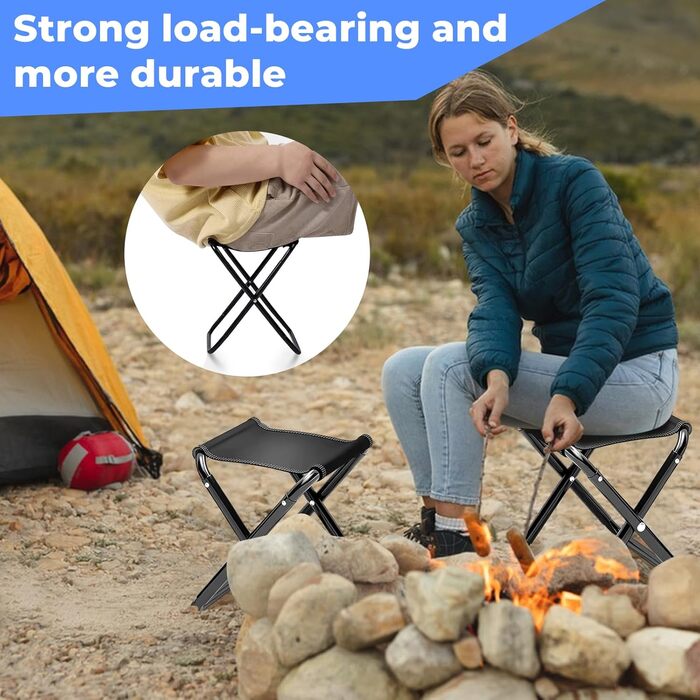 Складний стільчик Falthocker для відпочинку на природі: сад, пляж, кемпінг - легкий та компактний з сумкою для зберігання