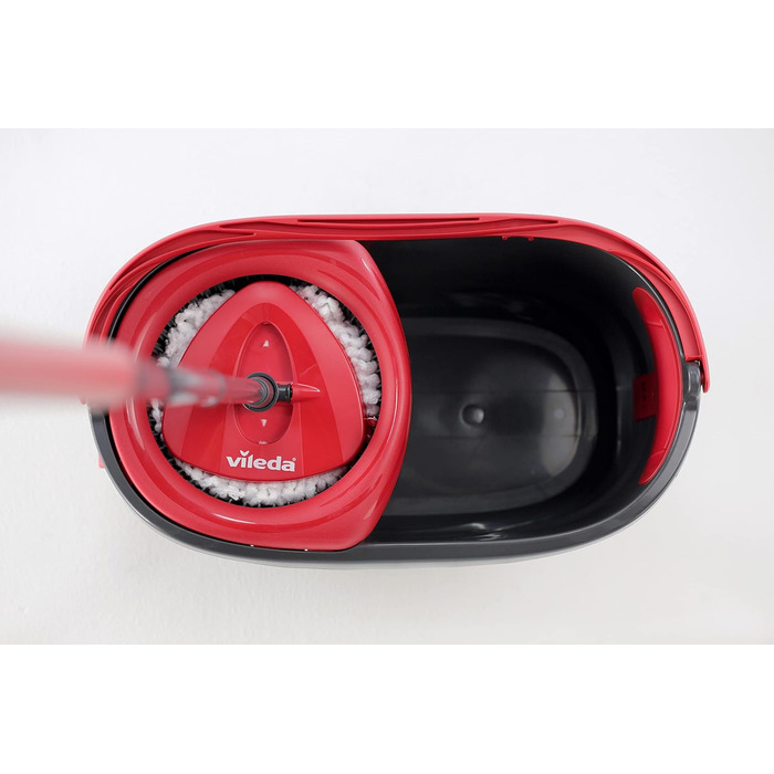 Набір для миття підлоги Vileda Turbo 3in1: моп з мікрофібри, відро з педальним механізмом, телескопічна ручка (85-123 см)