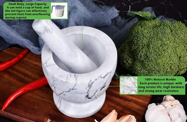 Набір для спецій та соусів з мармуру (11 см), включає: силіконова килимок, щітка, ложка з нержавіючої сталі, білий