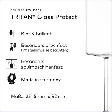 Набір келихів для білого вина Schott Zwiesel Modo (4 шт.), німецька якість, Tritan-кристал, безпечні для миття в посудомийній машині