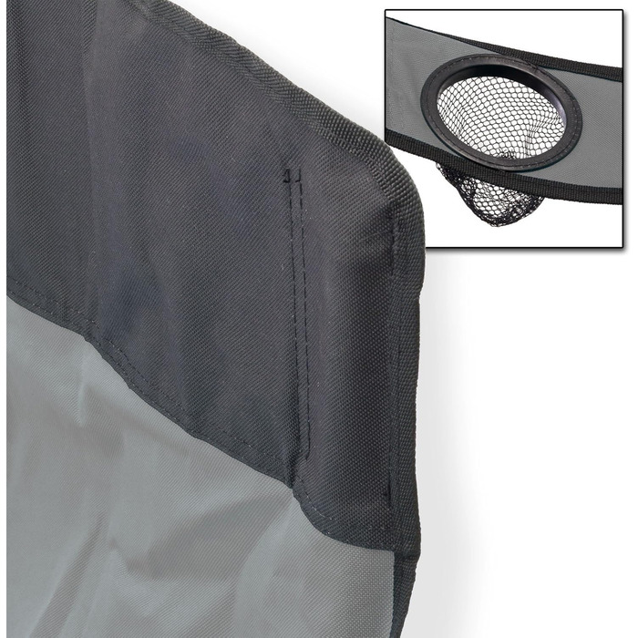 Складний стілець DEMA з високою спинкою сірого кольору