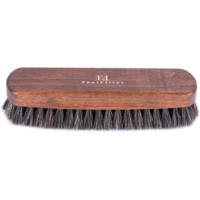 FootFitter shoe shine brush made from genuine horsehair