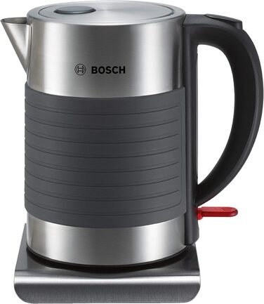Bosch cordless kettle TWK7S05, automatic shut-off, overheat protection, steam stop automatic, easy cleaning, 1.7 L, 2200 W, black/grey Single