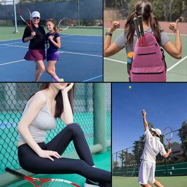 Beginner Tennis Racquet Set for 2 Players - Pre-Strung 27 Inch Adult Racquets with Balls, Overgrips & Carry Bag