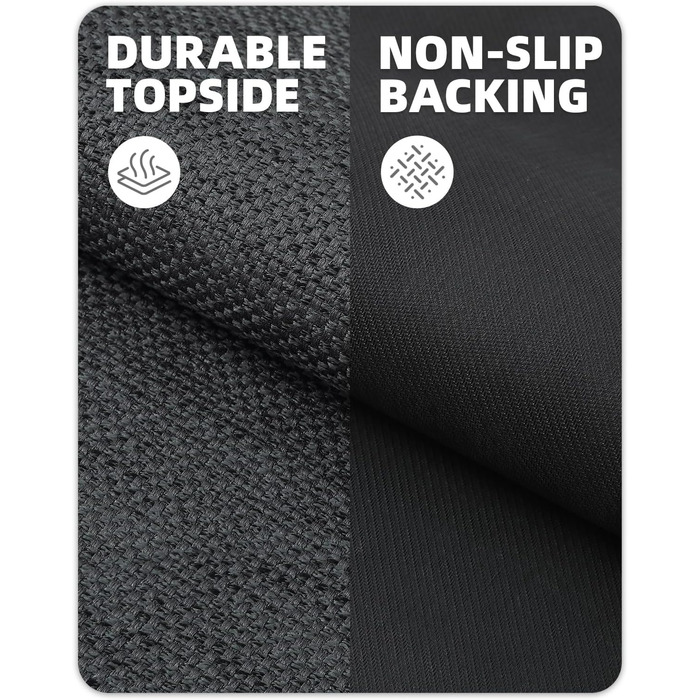 Килимок кухонний неслизький, 61x183 см, сірий, 4 мм, для кухні, перед пральною машиною, коридору