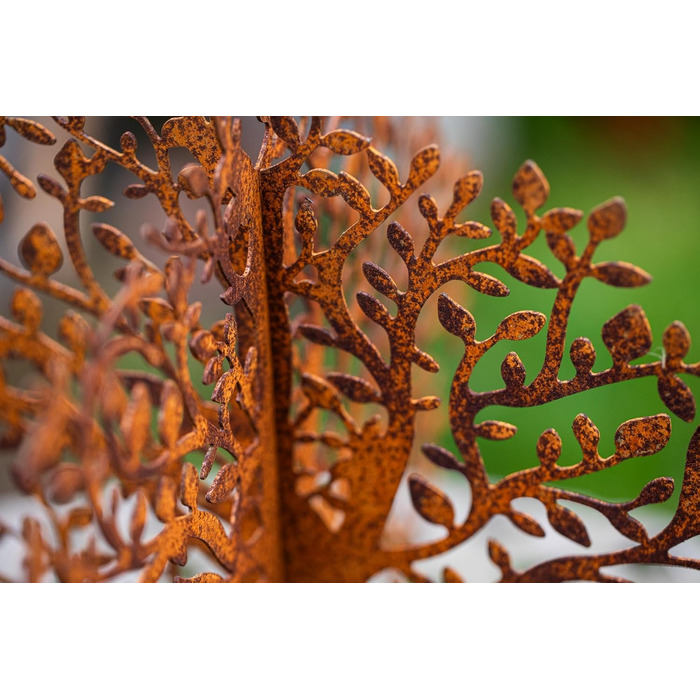 Bornhöft Metal Rust Garden Decor, Patina Rust, Rusty Garden, Rust Decor, Tree, Tree of Life, Garden Decor, Patina Rust, Table Decor, Metal Rust Look (Tree Large)