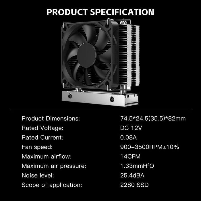 Охолоджувач CPU TZMRIT KF200 з 2 тепловими трубками, RGB LED, чорний, 9см, 2200RPM, для LGA115X/1200/17XX/1366, FM1/FM2/AM2/AM3/AM4/AM5 (M2)