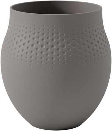 Ваза Villeroy & Boch Collier Noir No. 2, 16 x 116 x 20 см, преміум-порцелан (перламутровий, тауп, L)