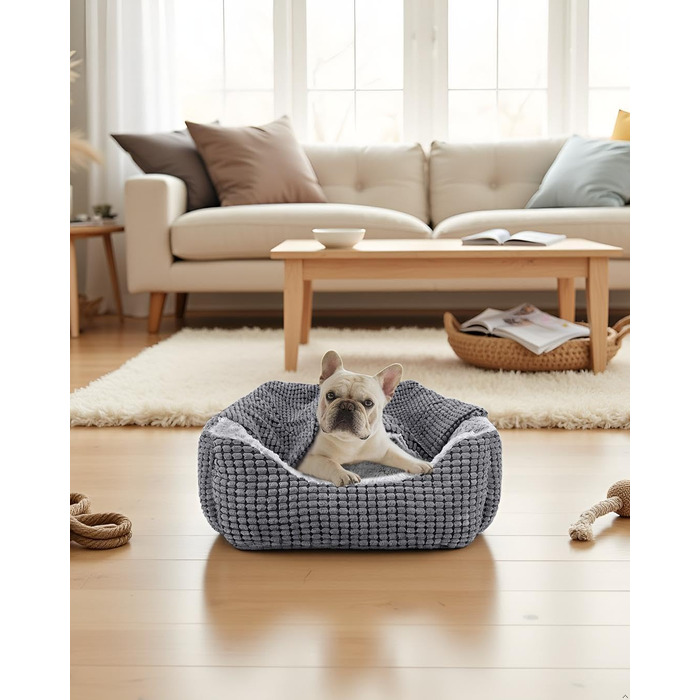 Крісло-ліжко для собак JOEJOY, маленьких порід, знімний коврик, зручне та миюче, антиковзаюче, до 9 кг (51x48x15 см)
