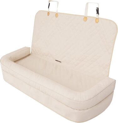 Автоматик для собак та котів у машину: килимок на заднє сидіння, 133 x 45 см, бежевий (штучна шкіра)