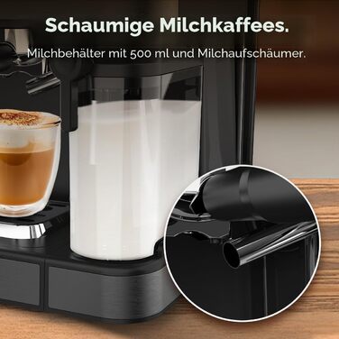 Кавомашина еспресо Cecotec Power Espresso 1350 Вт, 20 Бар, сенсорний дисплей, резервуар 1.5 л, капучинатор, подвійний холдер (ColdBrew Latte Dark)