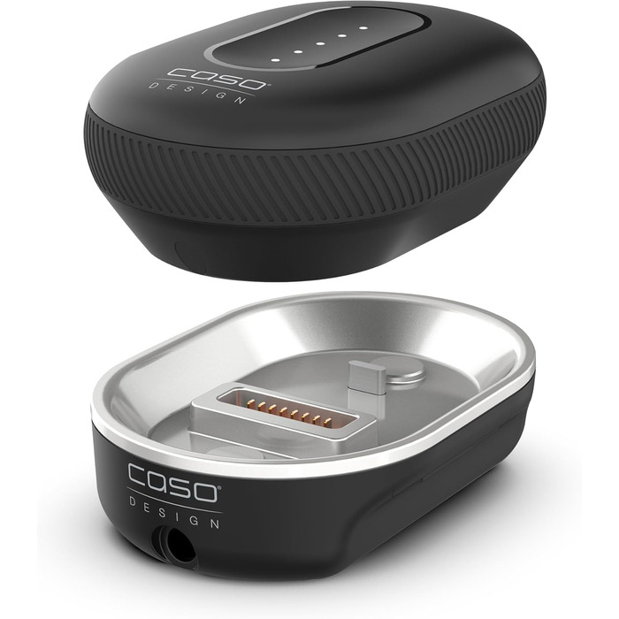 CASO Click & Mash: бездротовий 4-в-1 стаціонарний блендер, акумуляторний, для пюрування, подрібнення, збивання та спінювання молока, 6000-13000 об/хв, з зарядною станцією та акумулятором