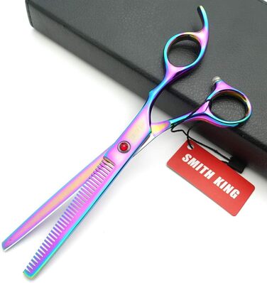 Набір ножиць для грумінгу собак 7 дюймів: прямі та витончені ножиці, 4 шт. (Райдуга)