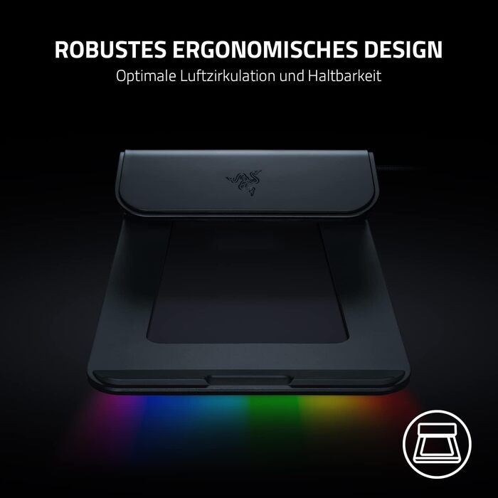 Підставка для ноутбука Razer Adjustable Laptop Stand - регульована, для екранів до 18 дюймів, алюміній, Chroma V2, білий