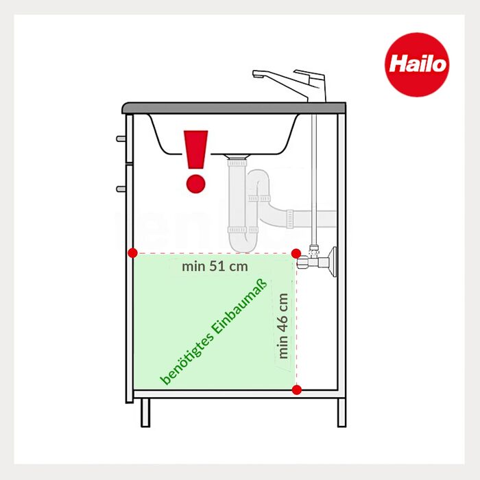 Відро для сміття Hailo Tandem 3650103 | Вбудований контейнер для сміття 2 секції з 50 мішками | для шаф шириною від 300 мм | Зручний висувний механізм на роликах | Сріблястий та антрацитовий пластик