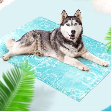 Pawtasy Cooling Mat for Dogs and Cats, Cooling Pad for Dogs, Non-Toxic Gel Cooling Cushion, Self-Cooling Dog Cooling Mat for Pets, Cooling Dog Mat - M (120 x 80 cm)