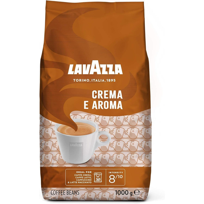 Кава в зернах Lavazza Caffè Crema Dolce, Арабіка та Робуста, середній обсмал, інтенсивність 5/10, 1 кг