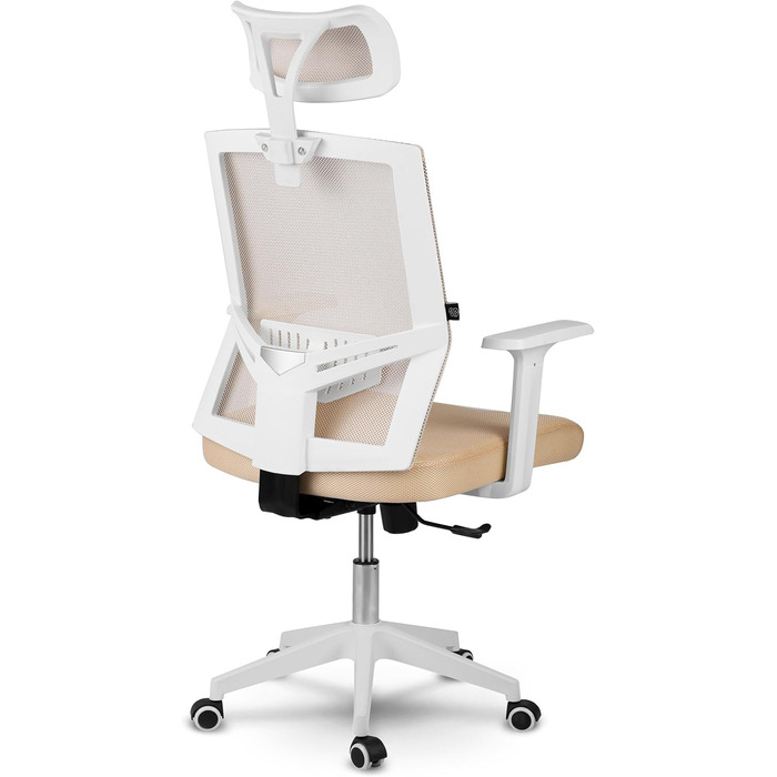 Офісний стіл Rotar - ергономічне крісло для офісу з регулюванням висоти, зручне та практичне, з дихаючою тканиною, стабільна конструкція, 67 x 65 x 125 см, колір бежевий