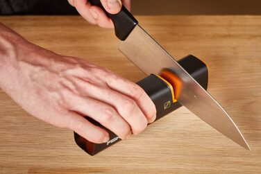 Точилка для ножів Fiskars Edge 17 см, дерев'яна (береза), чорна - 1003099
