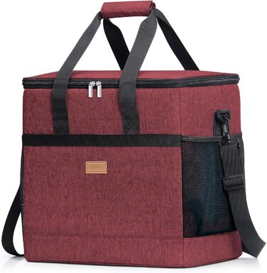 Термосумка LifeWit 40L для перевезення їжі (Вишневий колір)