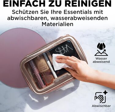 Lily England Косметичка Прозора Водонепроникна - Косметичний мішечок для подорожей та повсякденного використання (Рожеве золото)