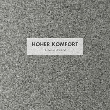 HOMCOM Пуф-оттоманка круглий з оббивкою з тканини під льон, сірого кольору, з місцем для зберігання та відкидною кришкою, діаметром 56 см та висотою 42 см, ідеально підходить для вітальні або спальні.
