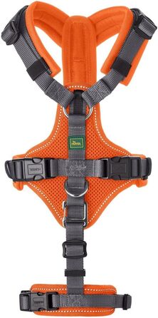 Нашийник для собак Maldon, розмір S-M, оранжево-сірий