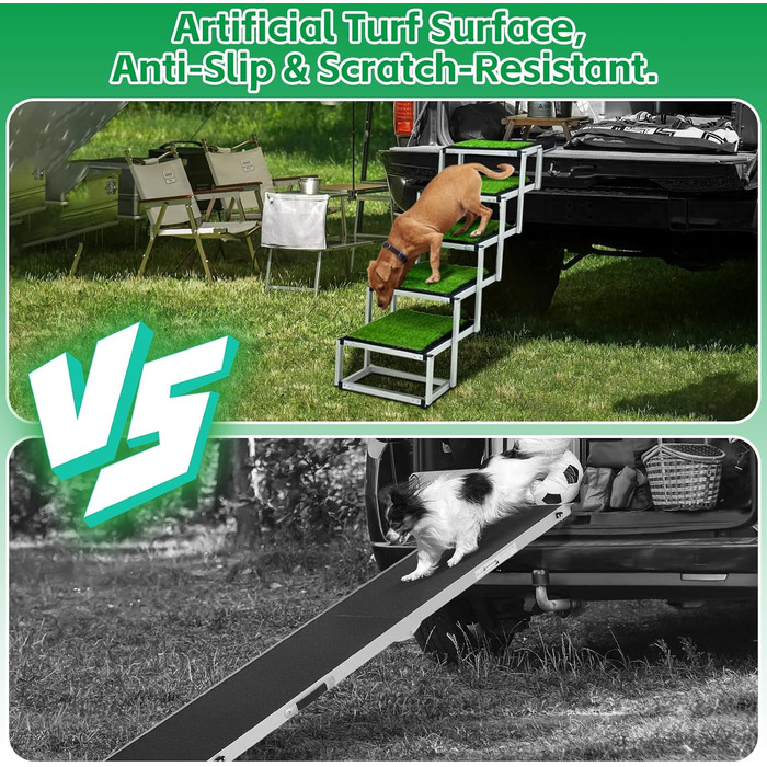 Східці для собак Hunderampe: легкі, складані, з антиковзким покриттям, для великих собак (до 70 кг), підходять для SUV, Jeep та вантажівок