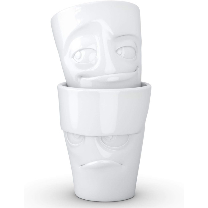 Fiftyeight TV Mug Set, 2-Piece Set, Mischievous/Grumpy, Porcelain, White, 350 ml, T012701