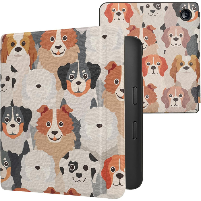 Чохол-книжка kwmobile для Kobo Libra 2 - захисний чохол для eReader, Magnolien Rosa Weiß Altrosa (багато варіантів: білий, світло-коричневий, сірий)