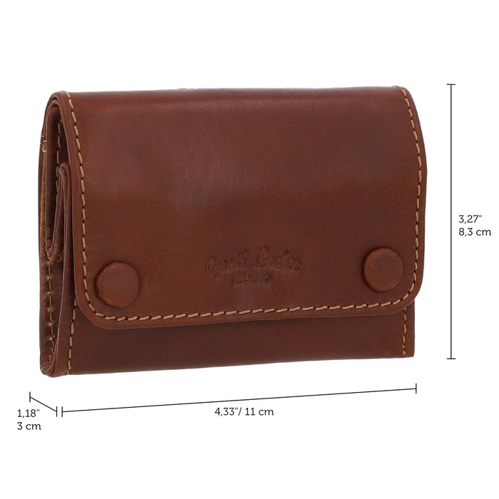 Gusti Tabaktasche Leder - Lutz Vegetable-tanned Ladies and Gentlemen Tobacco Pouch Rotating Pouch Tobacco Bag Fine Cut Pouch Brown Leather