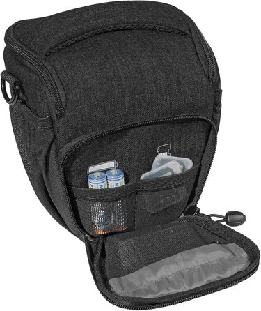 Сумка для камери Pedea: стильна модель для DSLR/SLR/System камер з дощем. Розмір M (Чорний)