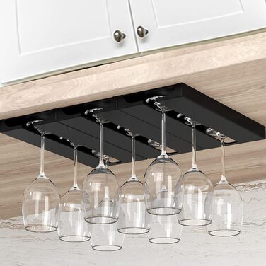 Тримач для келихів вина Vastsea (2 шт.), чорний - для дому, ресторану, бару