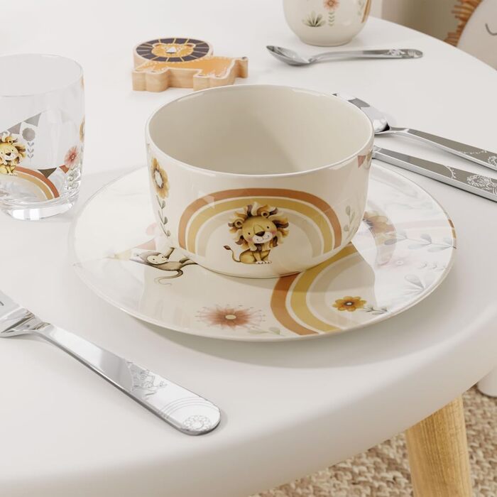 Набір дитячого столового прибору Villeroy & Boch Boho Kids (4 шт.) з нержавіючої сталі, сріблястий/платиновий, придатний для миття в посудомийній машині