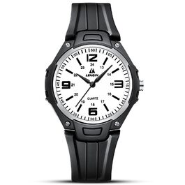 Чоловічий годинник LN LENQIN з нержавіючої сталі, кварцовий аналоговий годинник на зап'ясті, водонепроникний 30M, модний casual годинник для чоловіків (11- Чорний Чорний Білий)