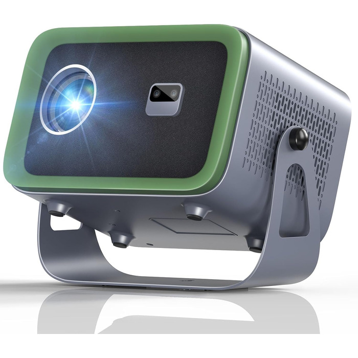 Портативний проєктор Smart Mini Beamer з Android 11: 4K, 1080P, WiFi 6, Bluetooth 5.2, обертання 270°, корекція трапеції, для телефону/ноутбука (Native 1080P, 400ANSI)